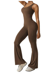 V-Back Flared Jumpsuit
