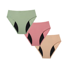 3- PACK of Seamless Period Underwear for Women - Ultimate Leakproof Protection, All-Day Confidence