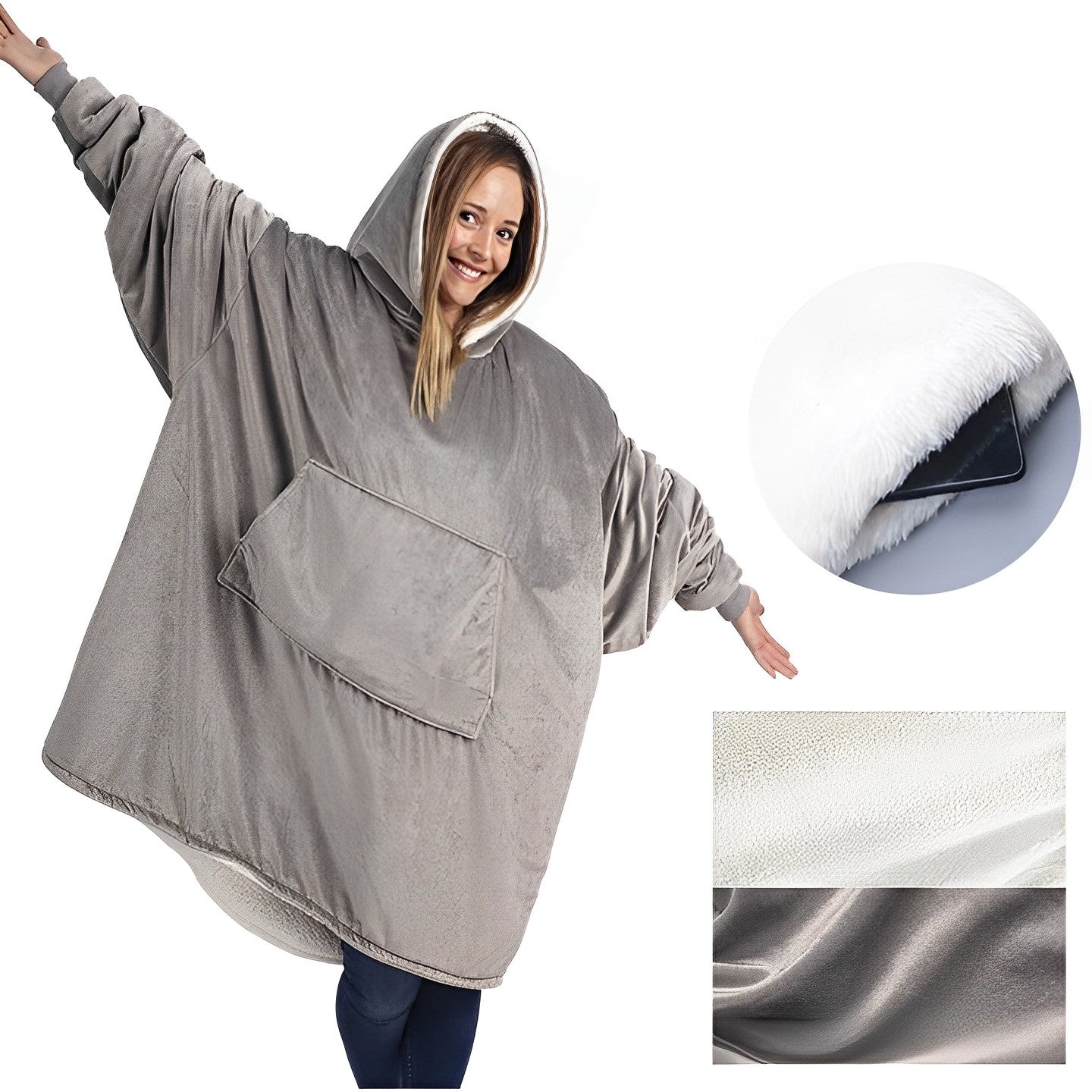 Reversible Hoodie Blanket- One Size Fits All